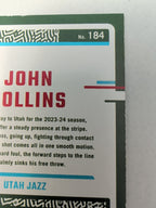 2023-24 Donruss John Collins #184 Green Holo Laser Parallel Utah Jazz