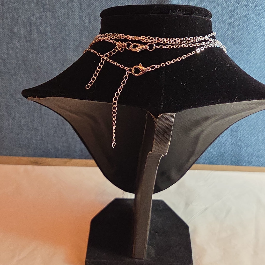 Fashion Silver Tone Multi Tier Lariat Disc Necklace Boho NIP X002Q3ZYJ