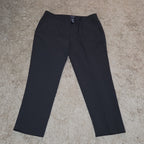 Zac & Rachel Black Dress Pants 14 Pleated Pocket Stretch Career NWOT