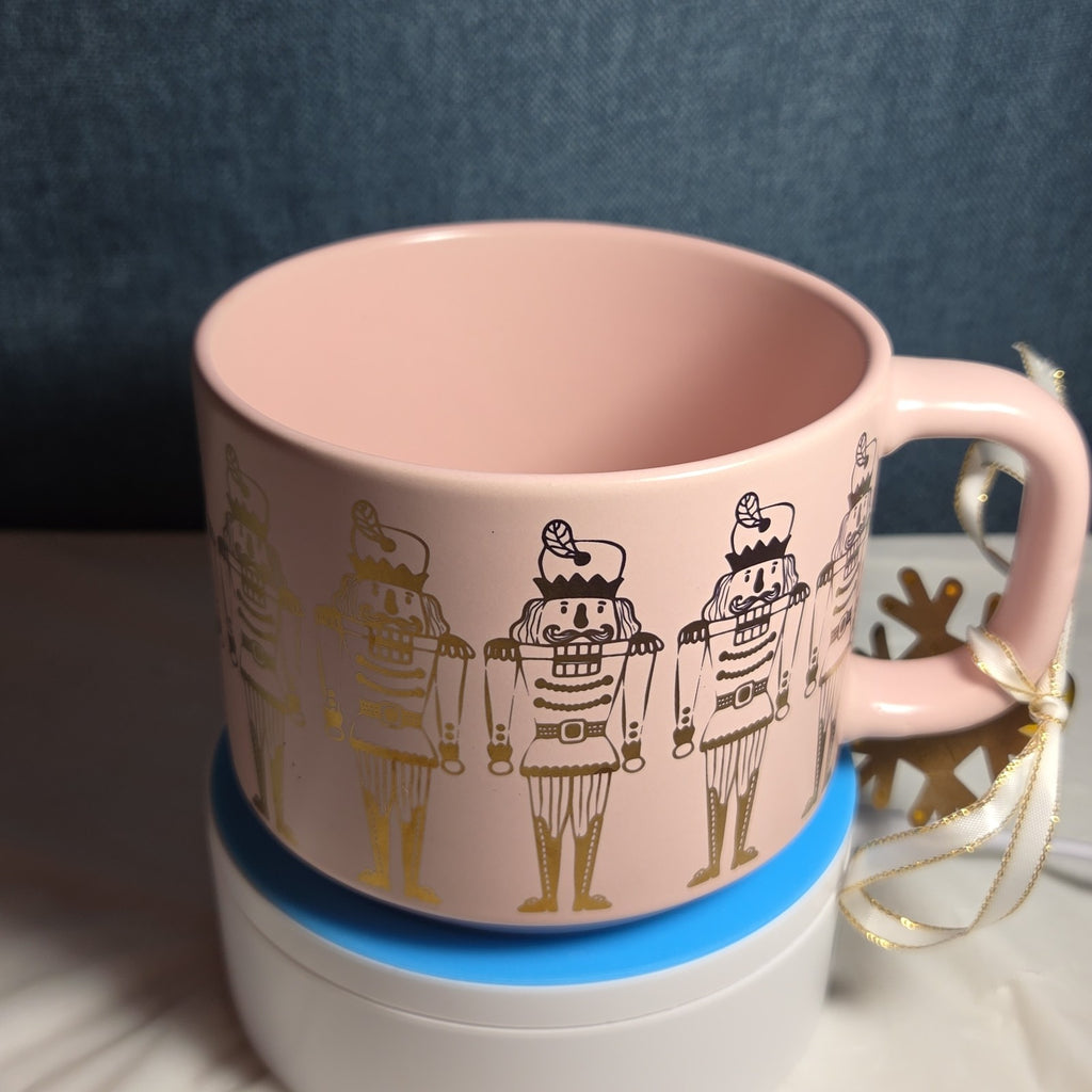 Holly & Joy Nutcracker Pink Ceramic Mug Holiday NWT
