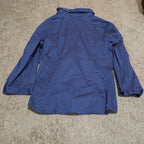 New York & Company Blouse Blue Polka Dot Button Down Office Wear Used Size L