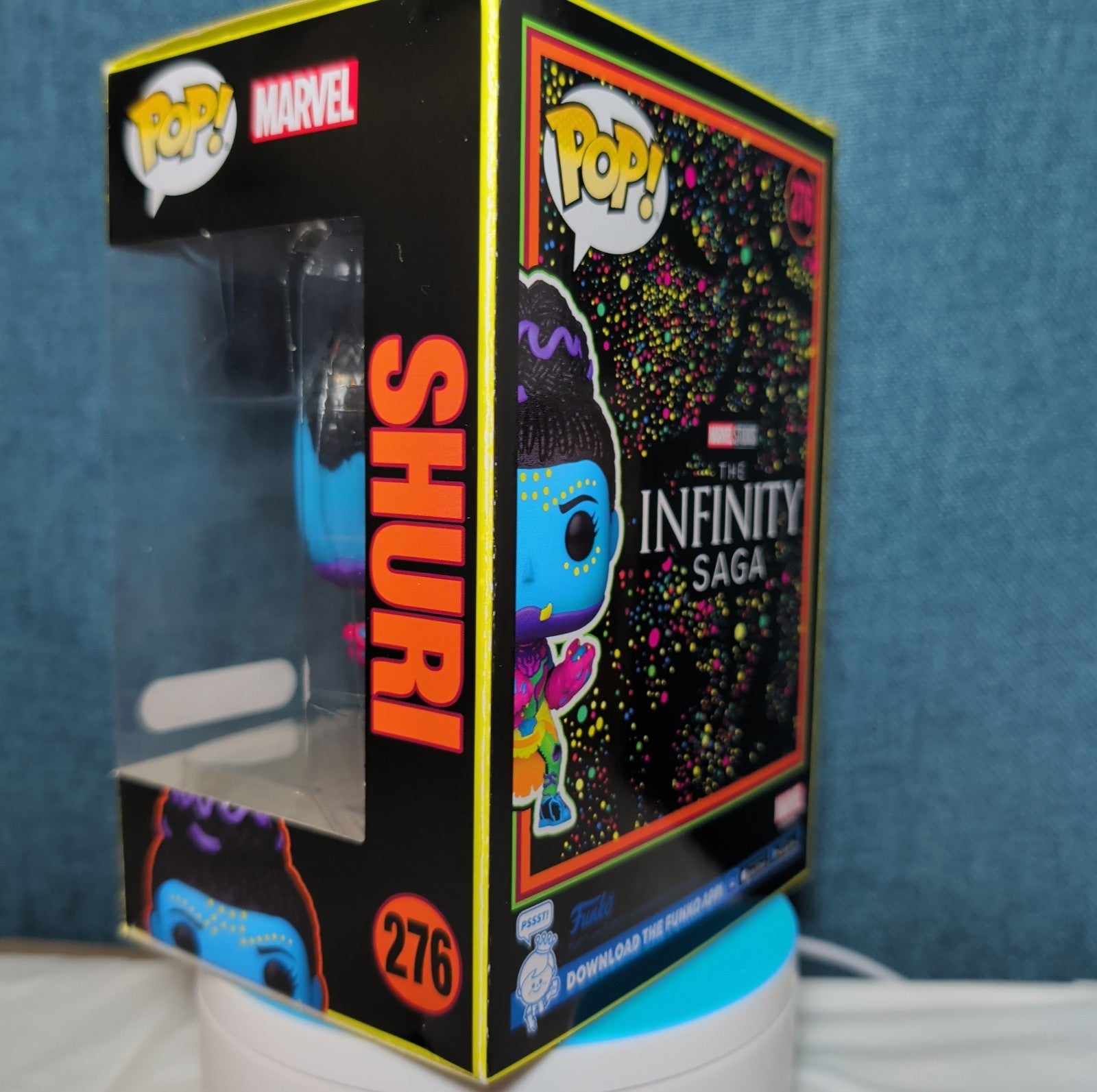 Funko Pop Marvel Shuri Blacklight Target Exclusive #276 in Box with Protector