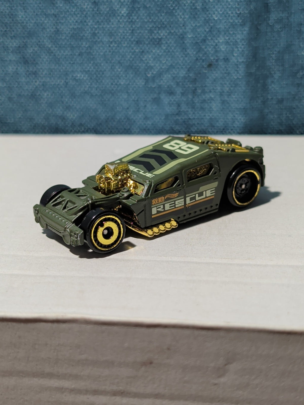 Hot Wheels Lethal Diesel | 2020 HW Rescue "Artichoke Green" | Matte & Gold