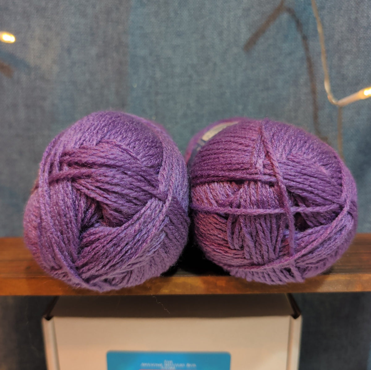 Herrschners Afghan Yarn 2 Ply Grape Purple Acrylic 2 Skein Lot