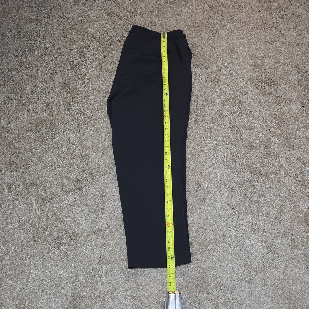 Zac & Rachel Black Dress Pants 14 Pleated Pocket Stretch Career NWOT