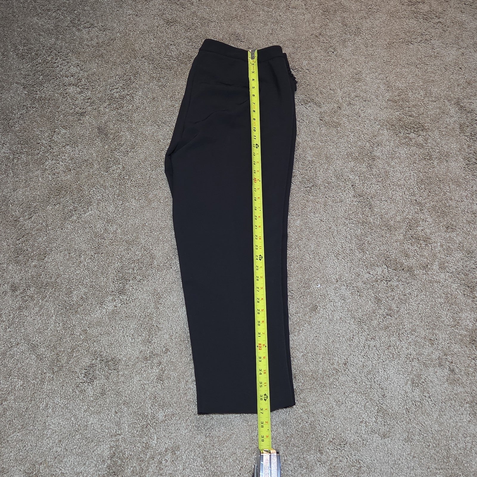 Zac & Rachel Black Dress Pants 14 Pleated Pocket Stretch Career NWOT
