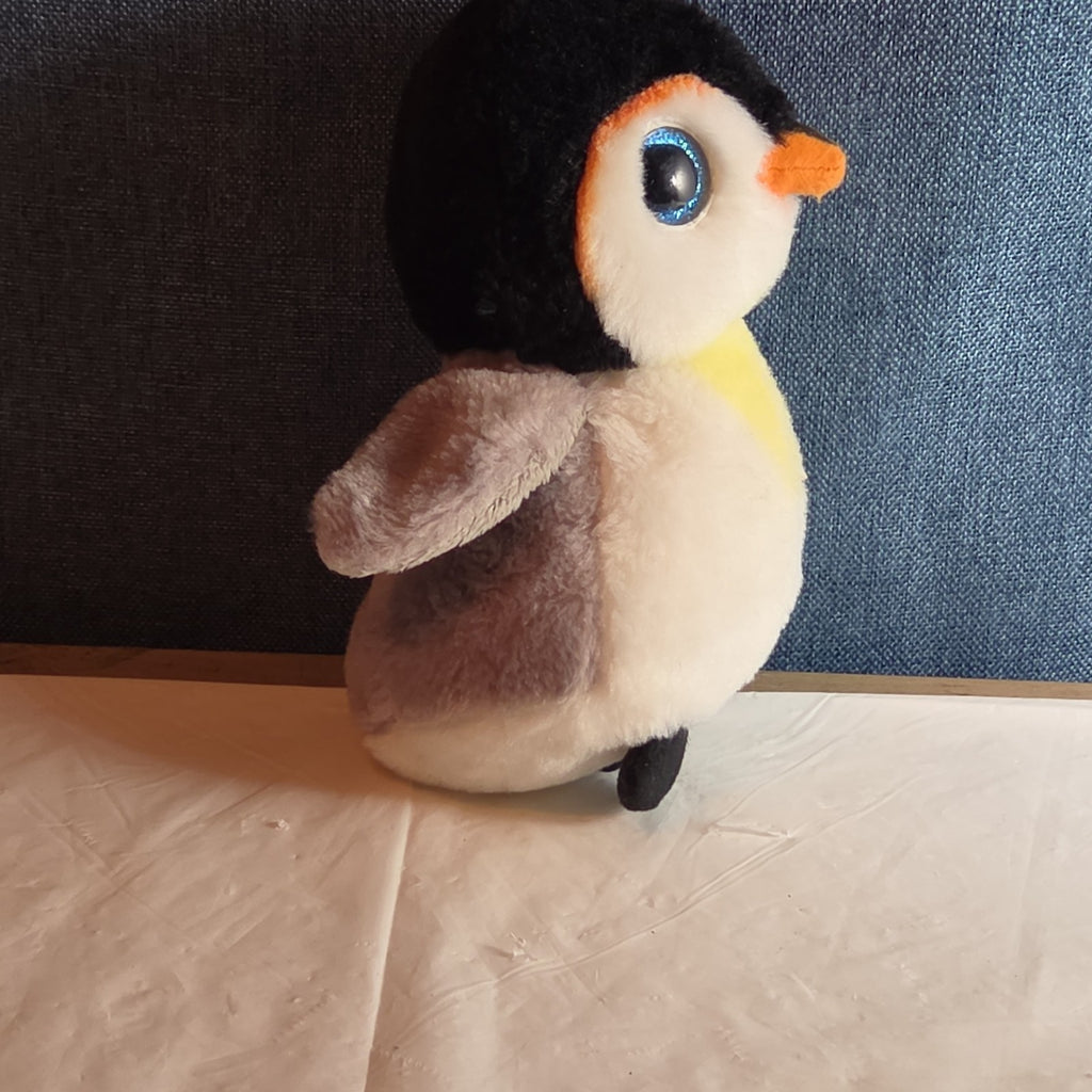 Ty Beanie Boos Pongo Penguin Plush 7" Blue Glitter Eyes 2017- No Tag