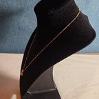Y Initial Bubble Letter Necklace Gold Tone Satellite
