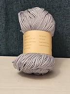 ThinkThings Milk Cotton Yarn | Soft Silver Grey 50g Skein Anti-Pilling