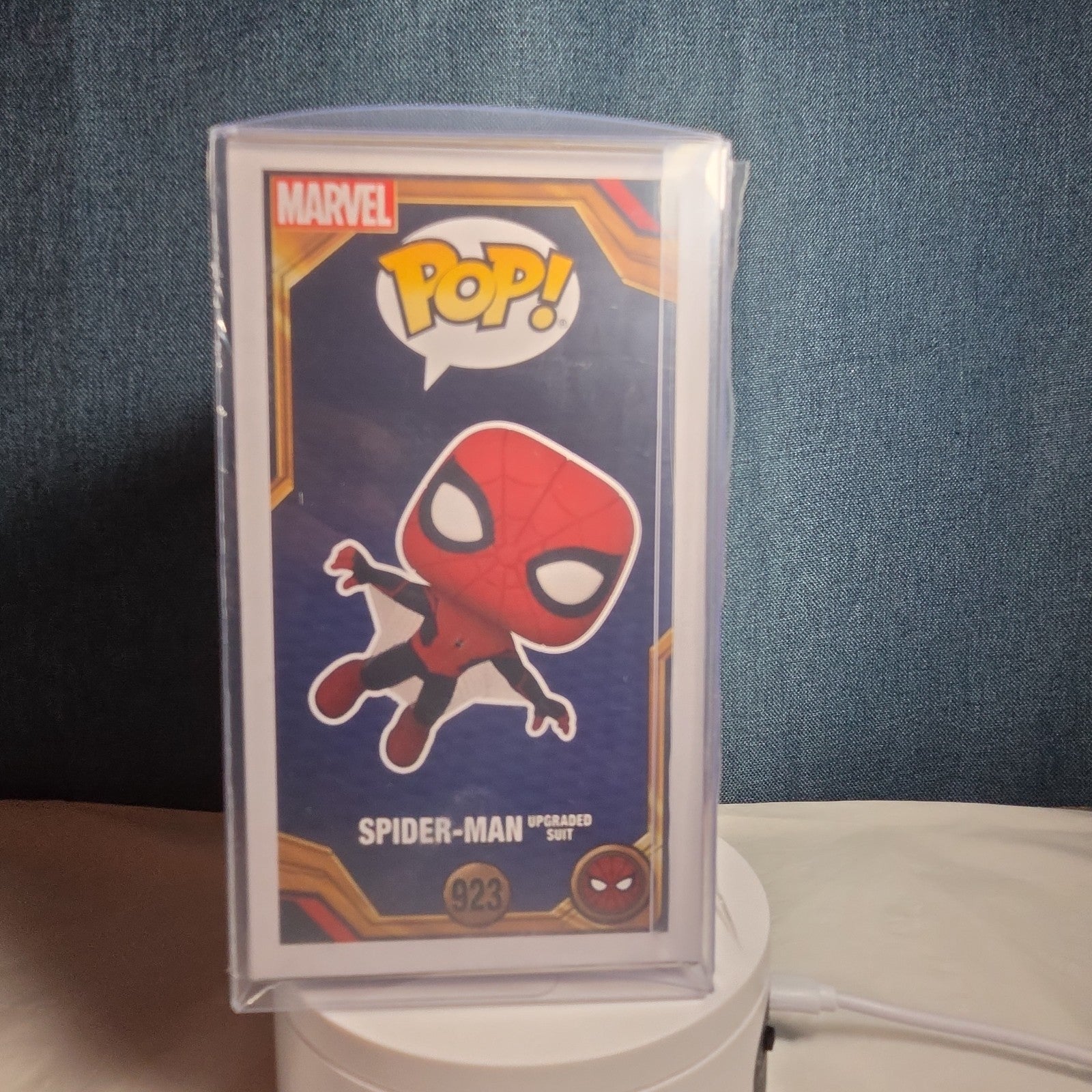 Funko Pop Marvel Spider-Man 923 Upgraded Suit No Way Home in Box with Protector