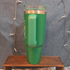 Holly Dolly Christmas 40oz Tumbler Green Stainless Travel Mug