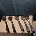 Set of 5 Hampton Silversmiths PORTFOLIO Glossy Forks | 18/0 Stainless 208