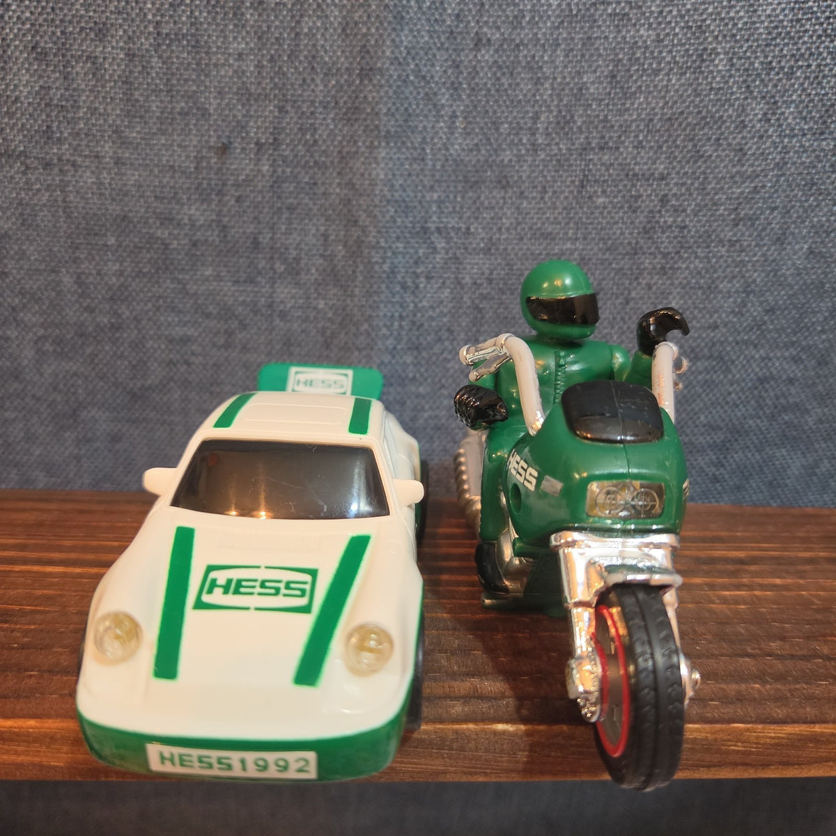 HESS Toy Lot 1992 Race Car & 2007 Motorcycle Plastic