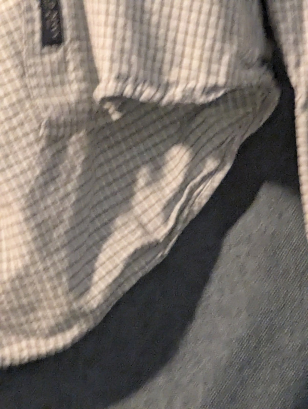 Old Navy Button Down Shirt Men's Large Blue White Grid Check Casual Cotton