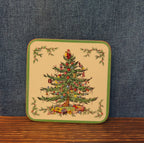 Christmas Tree Cork Back Coaster Holiday Decor Single