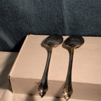 4 Pc ONEIDA Community ROYAL FLUTE Serving Set | Kenwood Meat Fork Spoons MCM