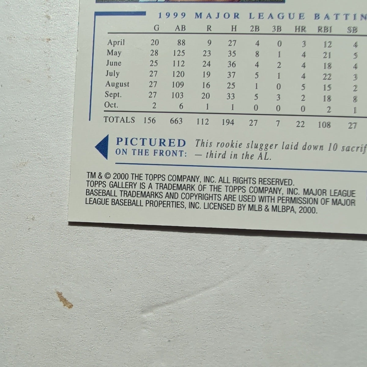 2000 Topps Gallery Carlos Beltran #7 Royals Canvas 1999 ROY HOF Vibe