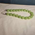 Chunky Bead Necklace Marbled Green Acrylic Retro Y2K PreOwned
