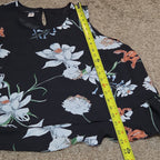 Simply Styled Sears Floral Sleeveless Blouse Tiered Top L