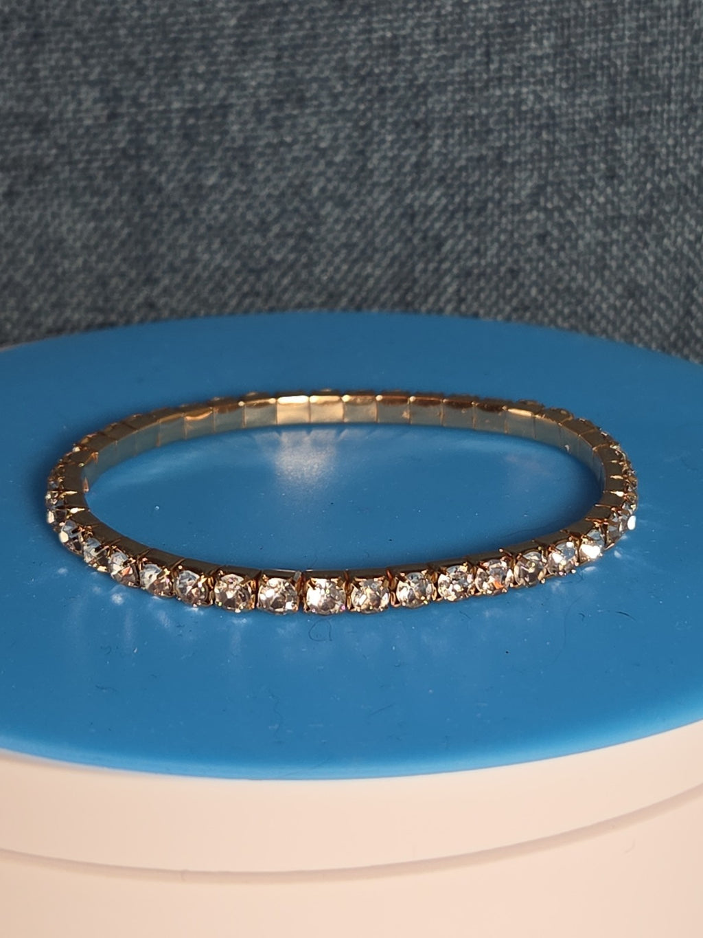 Crystal Bracelet Bangle Stretch Bling Single Row Rhinestones Bracelets For Women
