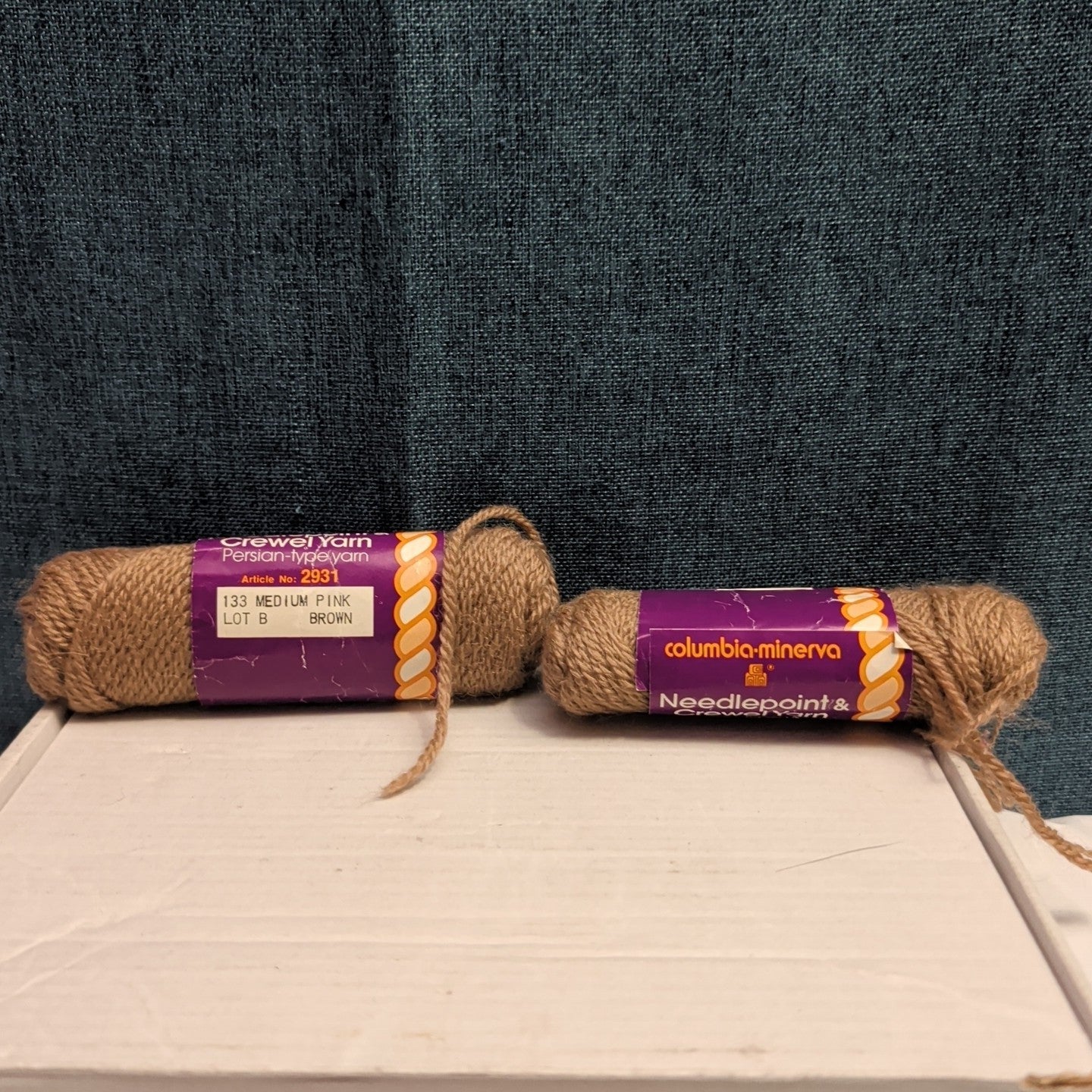 Vintage Columbia Minerva Persian Wool Yarn 7 Skeins 100% Virgin Wool Needlepoint