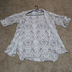 Apt 9 Snakeskin Kimono Cardigan Animal Print Top L/XL Gently Worn RN 73277