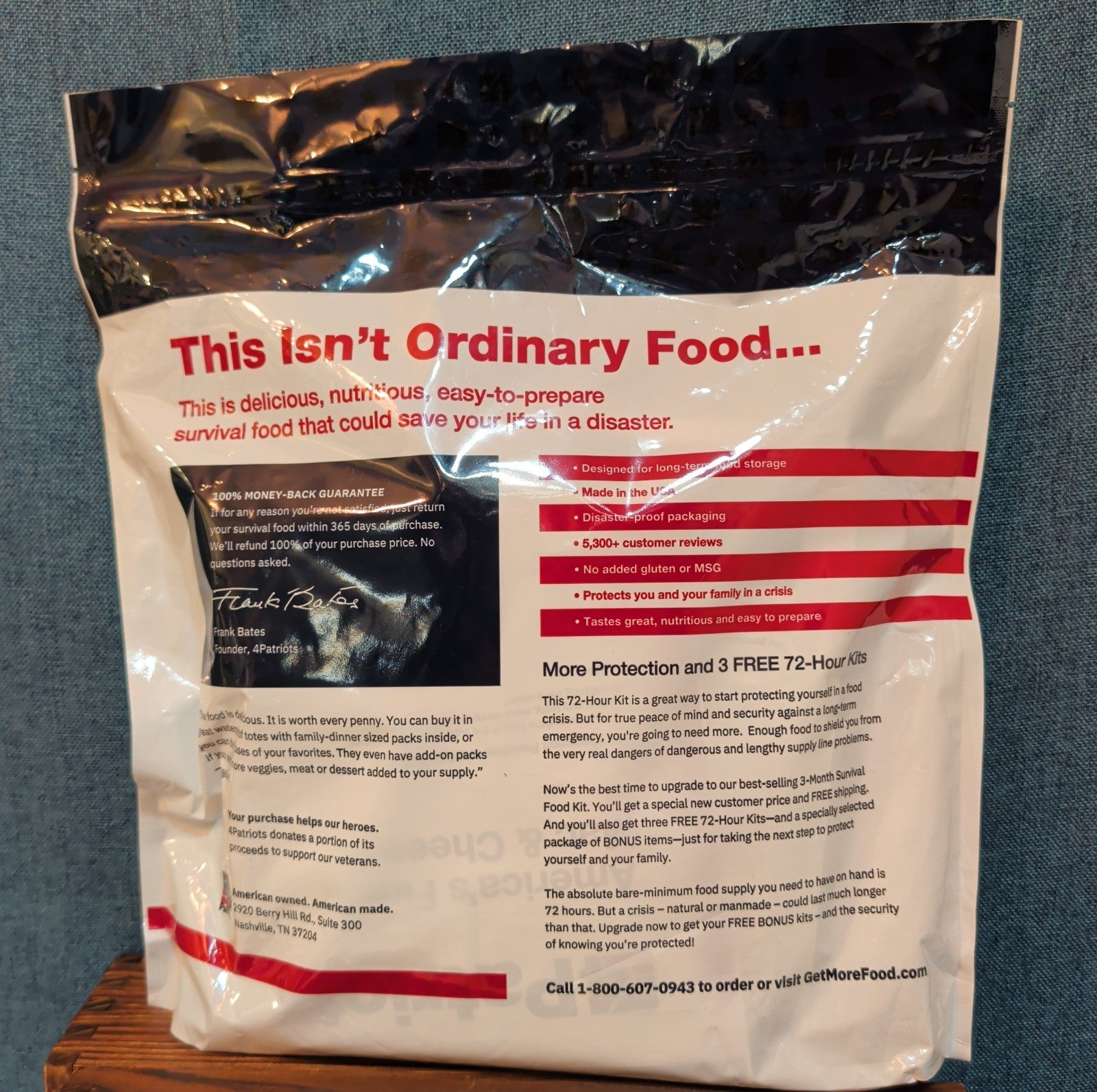4Patriots 72-Hour Survival Food Kit Emergency MRE Supply