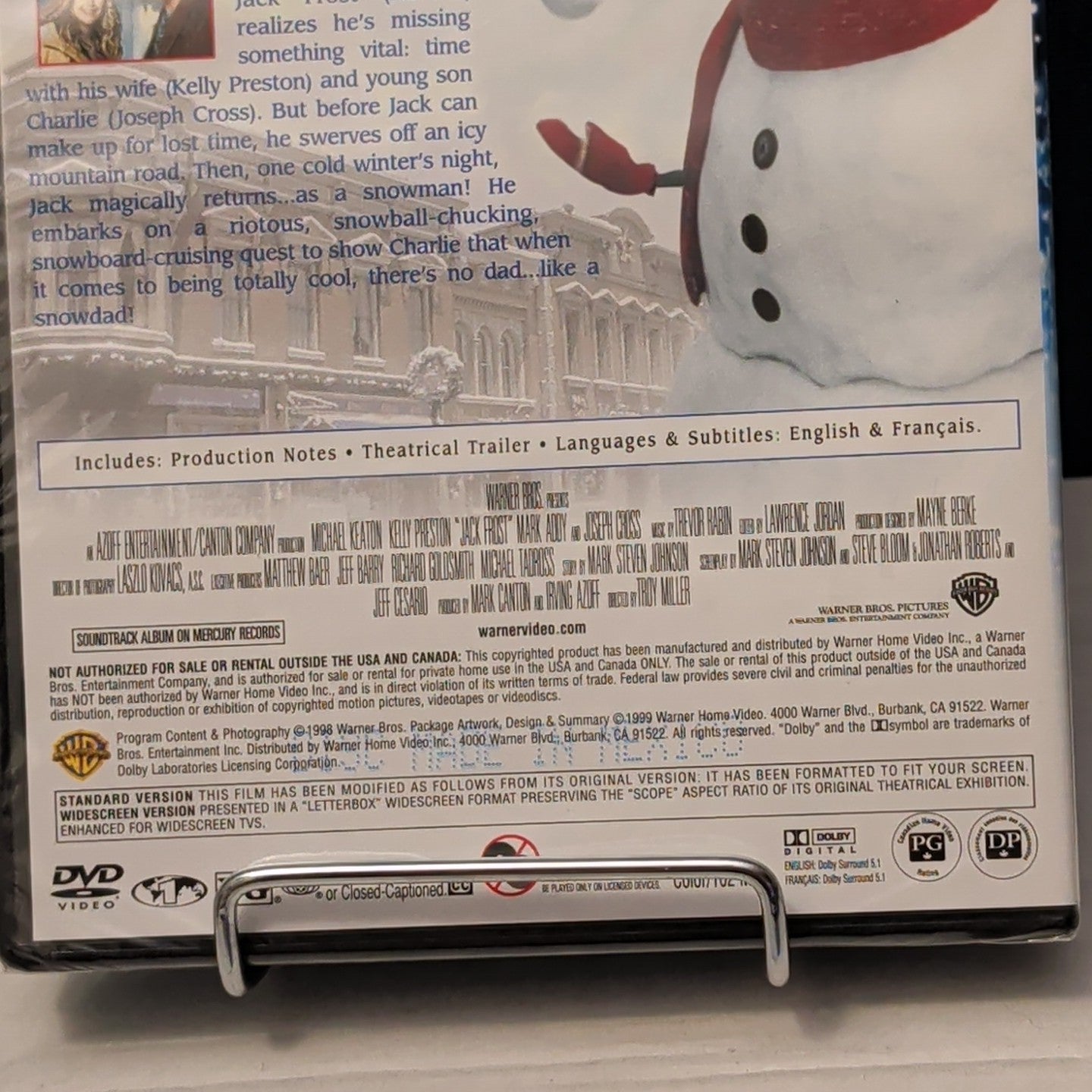 Jack Frost DVD Michael Keaton 1998 Family Movie Christmas Fantasy New Sealed NIB