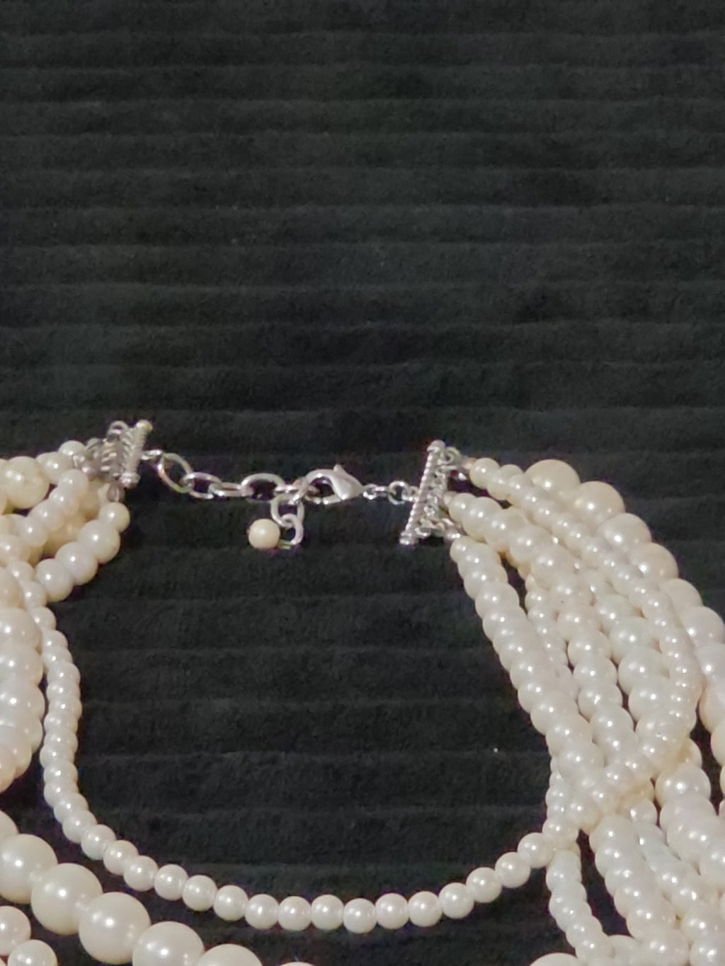 Multi Layered Faux Pearl Statement Necklace Coquette Vibe