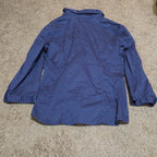 New York & Company Blouse Blue Polka Dot Button Down Office Wear Used Size L