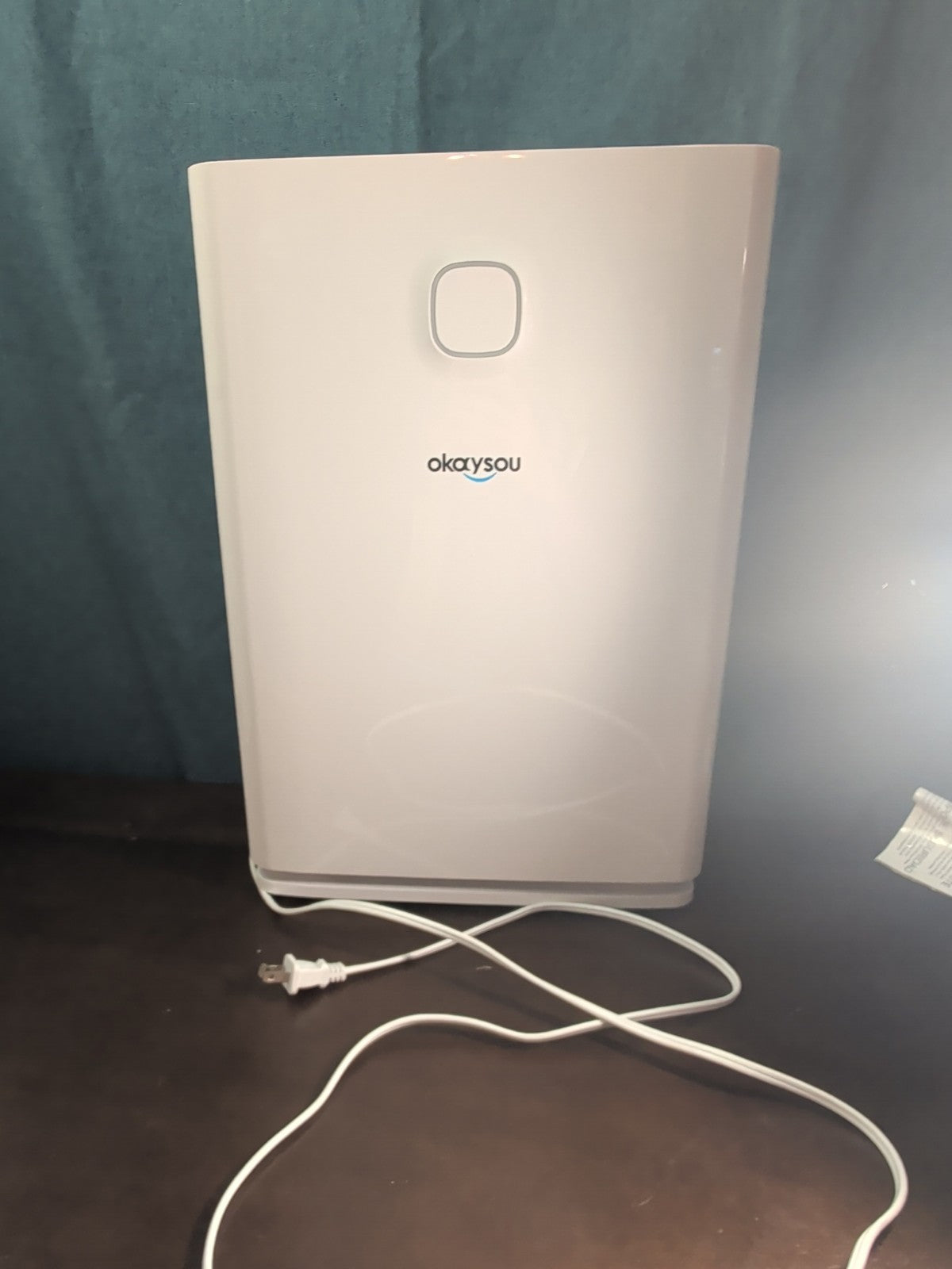 Okaysou AirMax 10L Pro Air Purifier HEPA 5-Stage 1000sq ft Room White Working