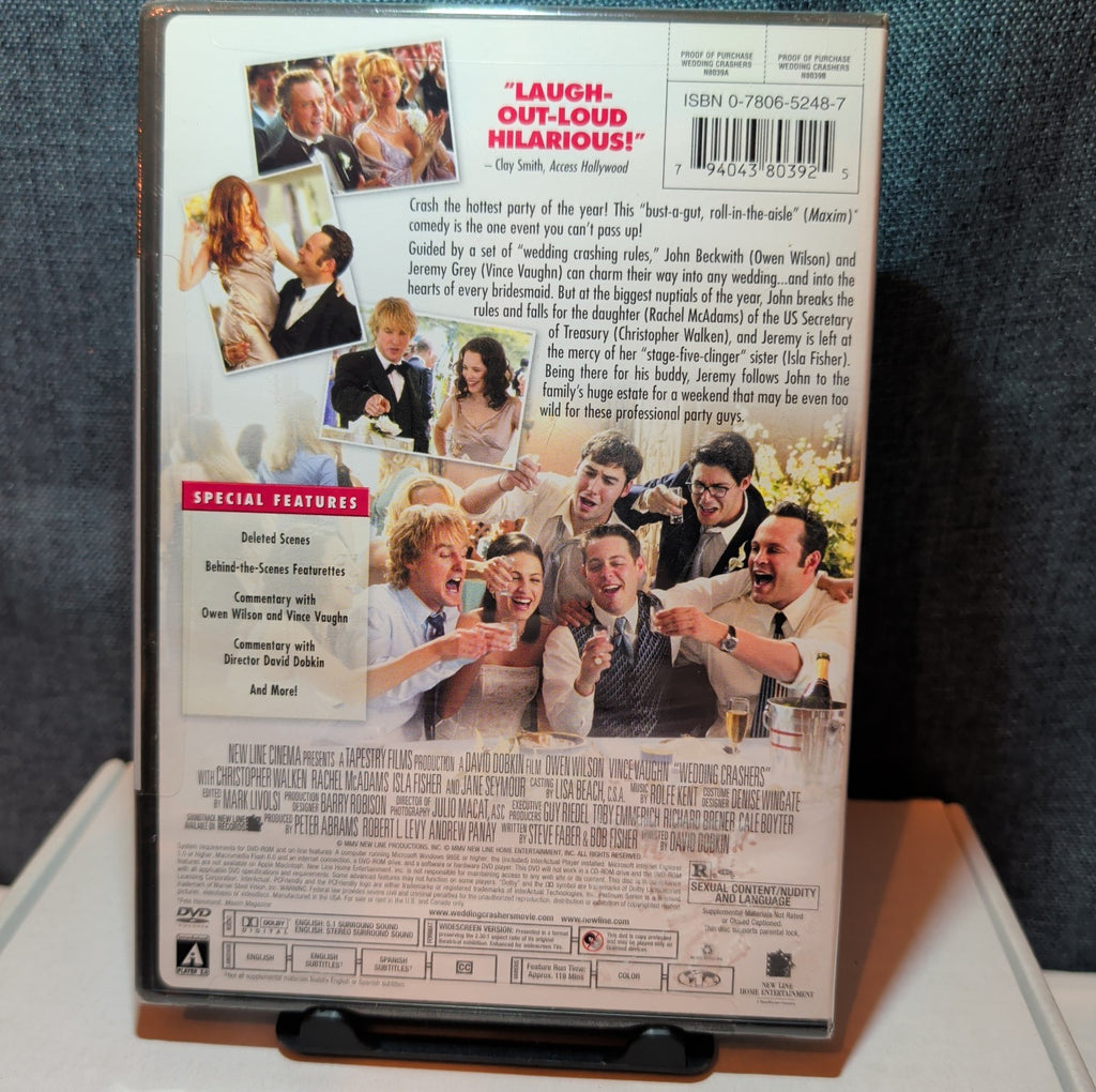 Wedding Crashers DVD 2005 Widescreen R Rated Platinum Series