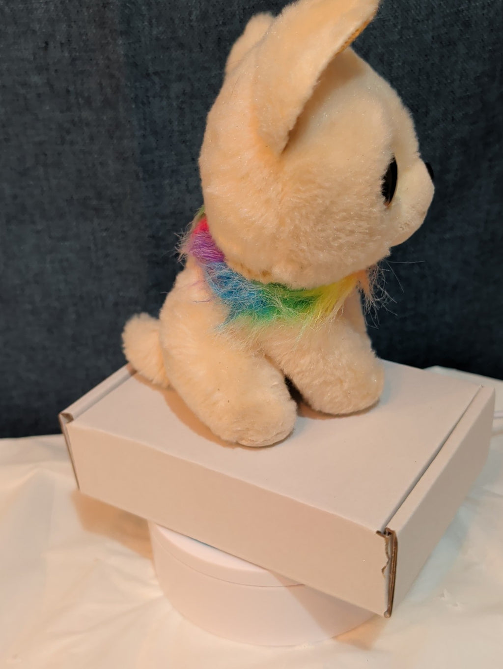 Ty Beanie Boos Chewey Chihuahua Rainbow Collar Gold Glitter Eyes 6" Plush