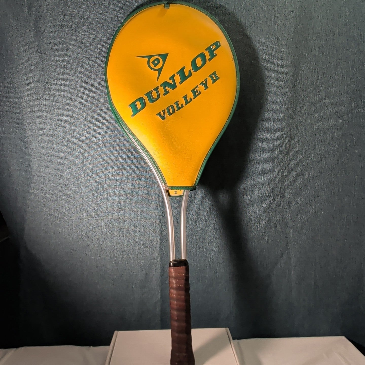 Vintage Dunlop Volley II Aluminum Tennis Racquet 4 5/8 L Made in USA With Cover