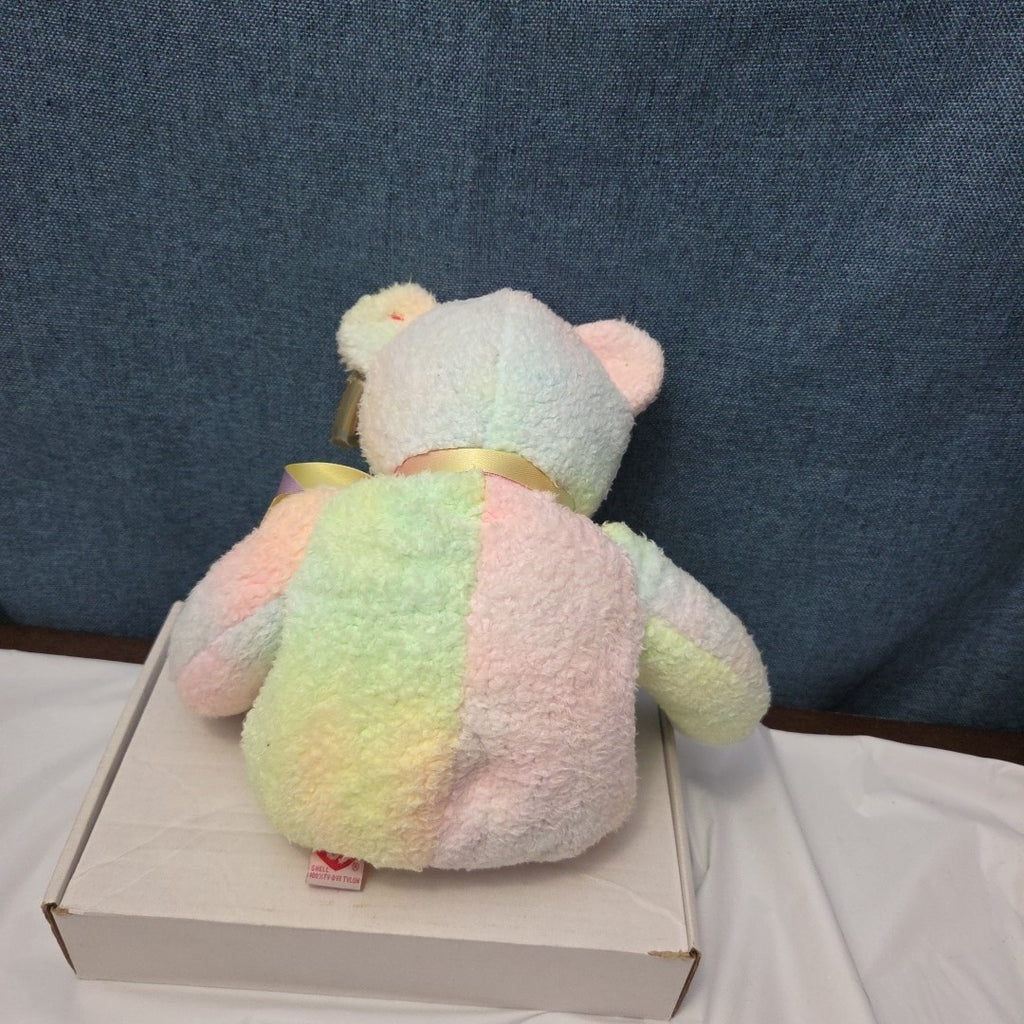 TY Beanie Buddy GROOVY the Bear 1999 | 14" Rainbow Tie-Dye | MWMT Mint Tags