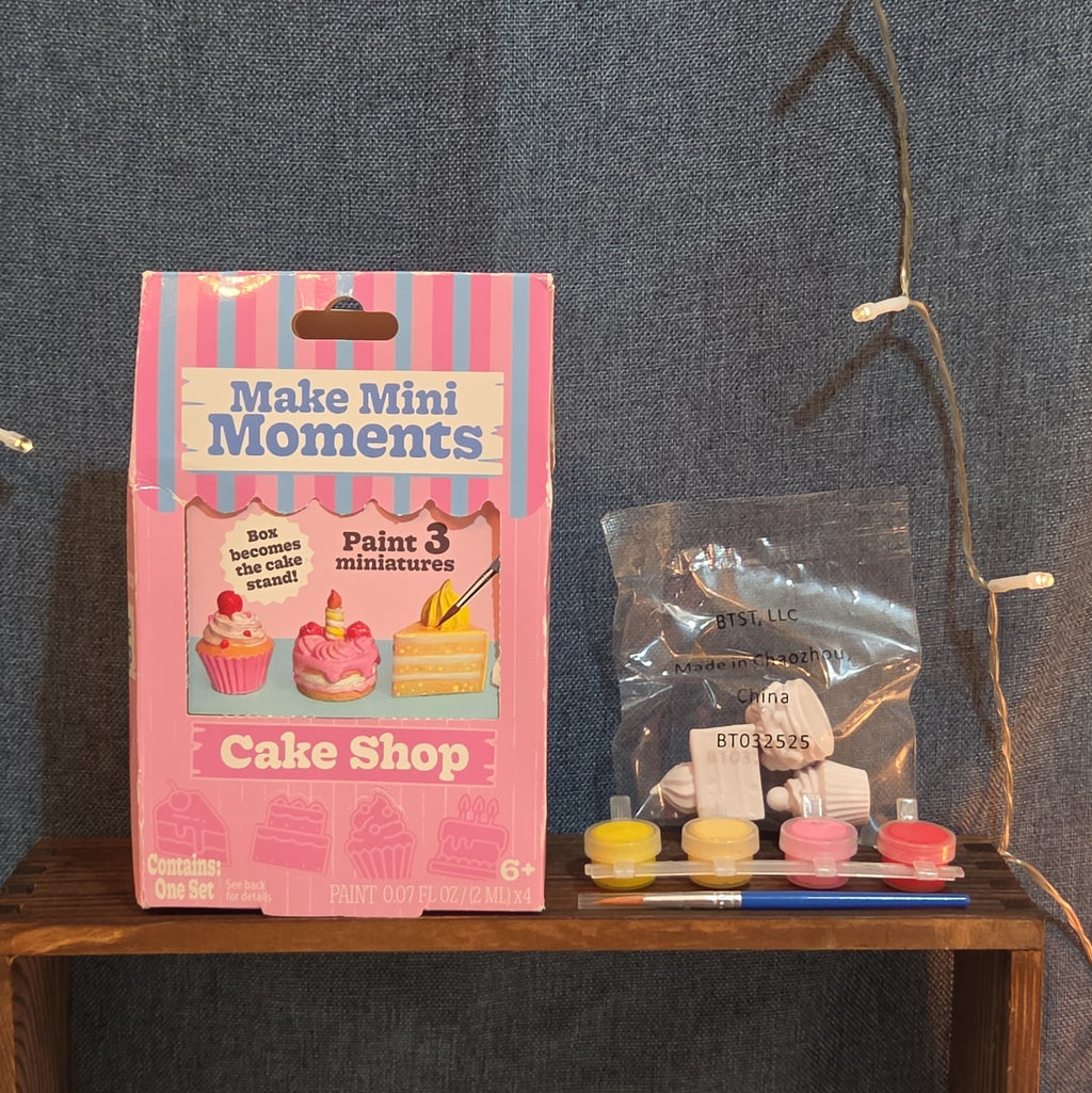 Make Mini Moments Cake Shop DIY Ceramic Paint Kit Miniatures