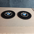BMW Cup Holder Coasters Silicone Black Blue Auto Accessory