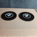 BMW Cup Holder Coasters Silicone Black Blue Auto Accessory
