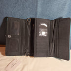 Turquoise Western Buckle Floral Trifold Crossbody Wallet NWT