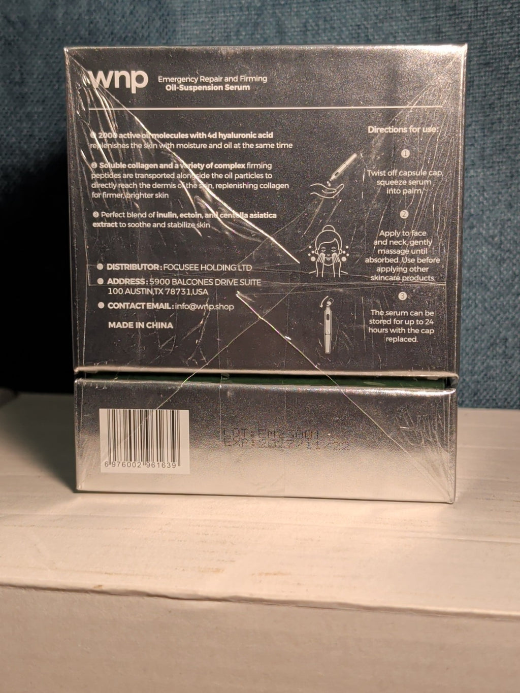 NEW Sealed WNP Collagen Anti-Aging Serum | 30 Vials 4D Hyaluronic Acid Oil