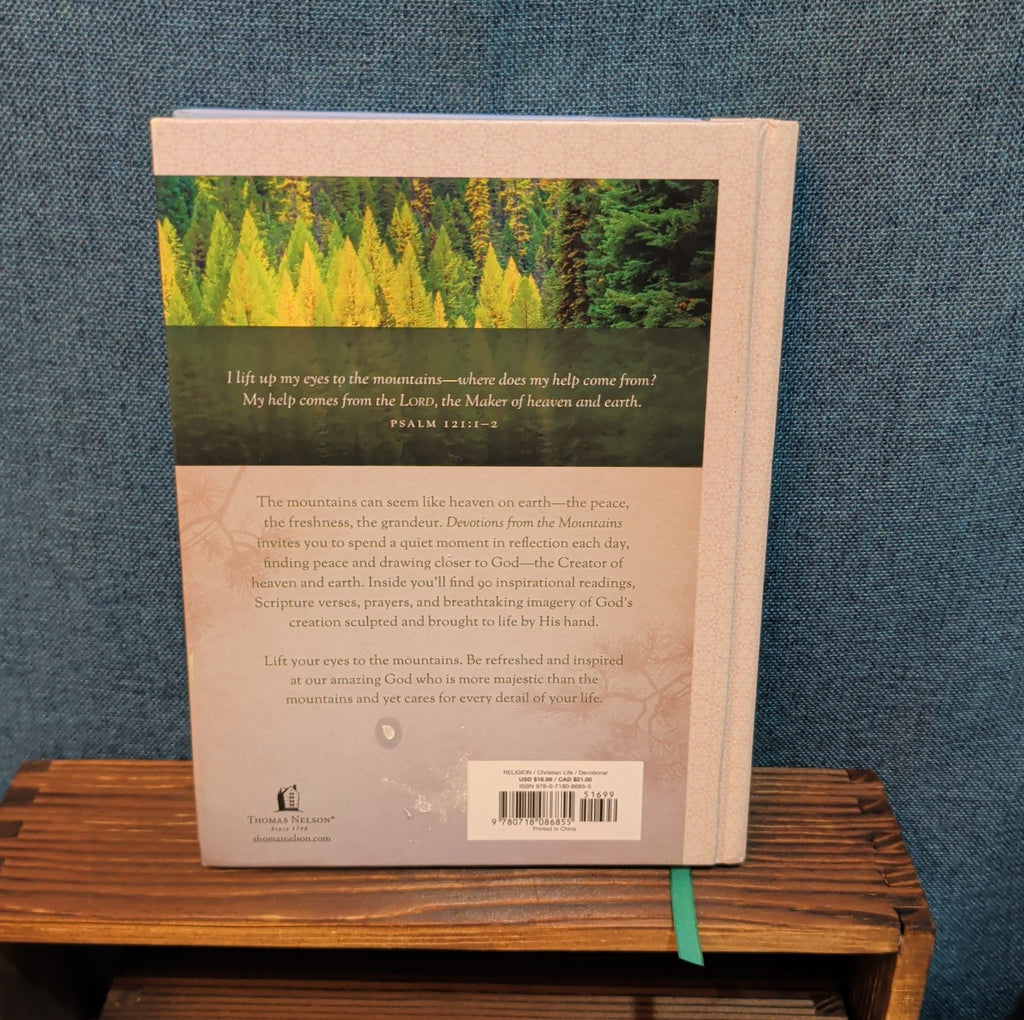 Devotions from the Mountains Thomas Nelson Hardcover Book