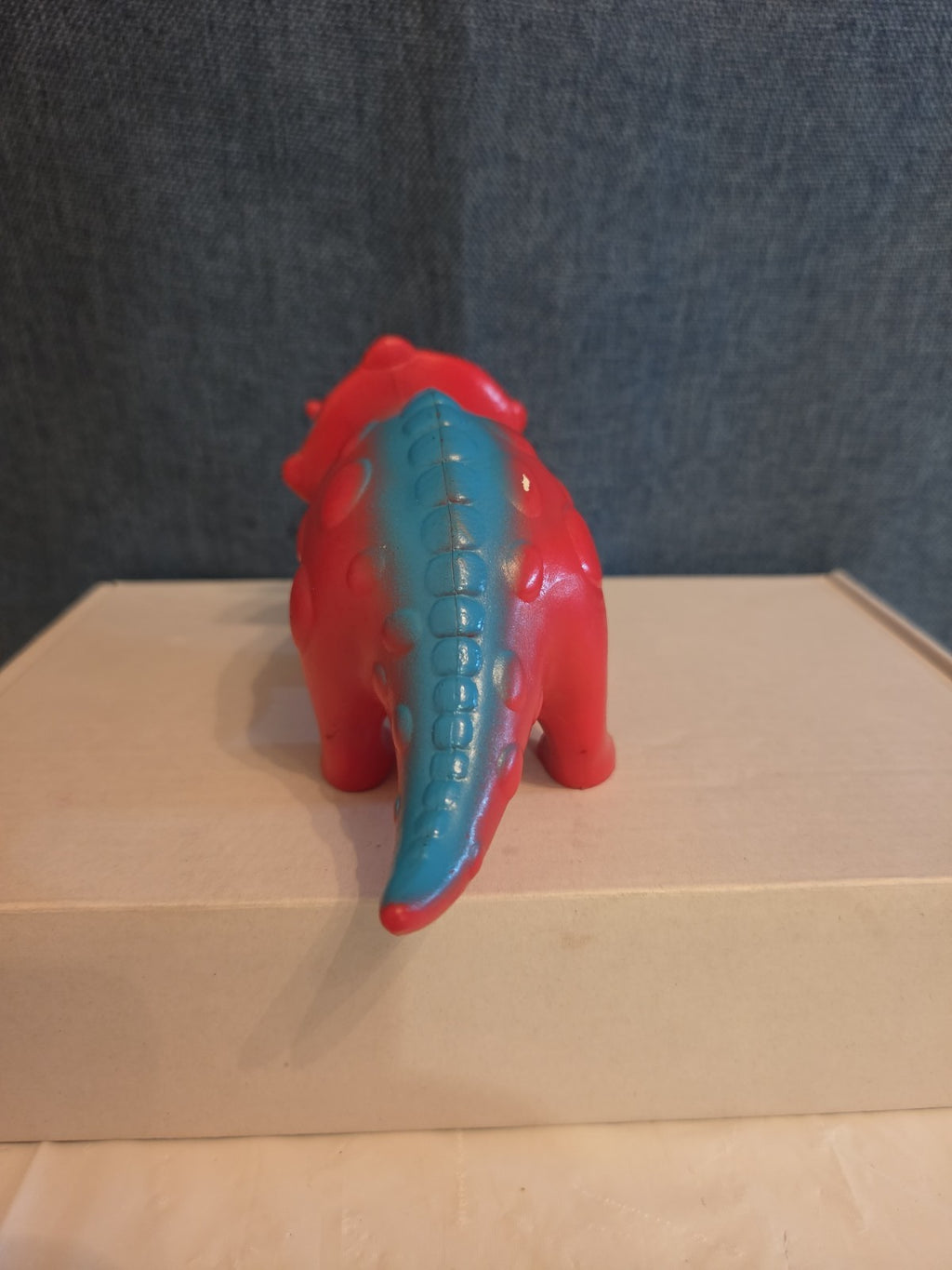 Kid Connection Triceratops Dinosaur Toy Red Blue 7" Long Plastic Figure Toddler