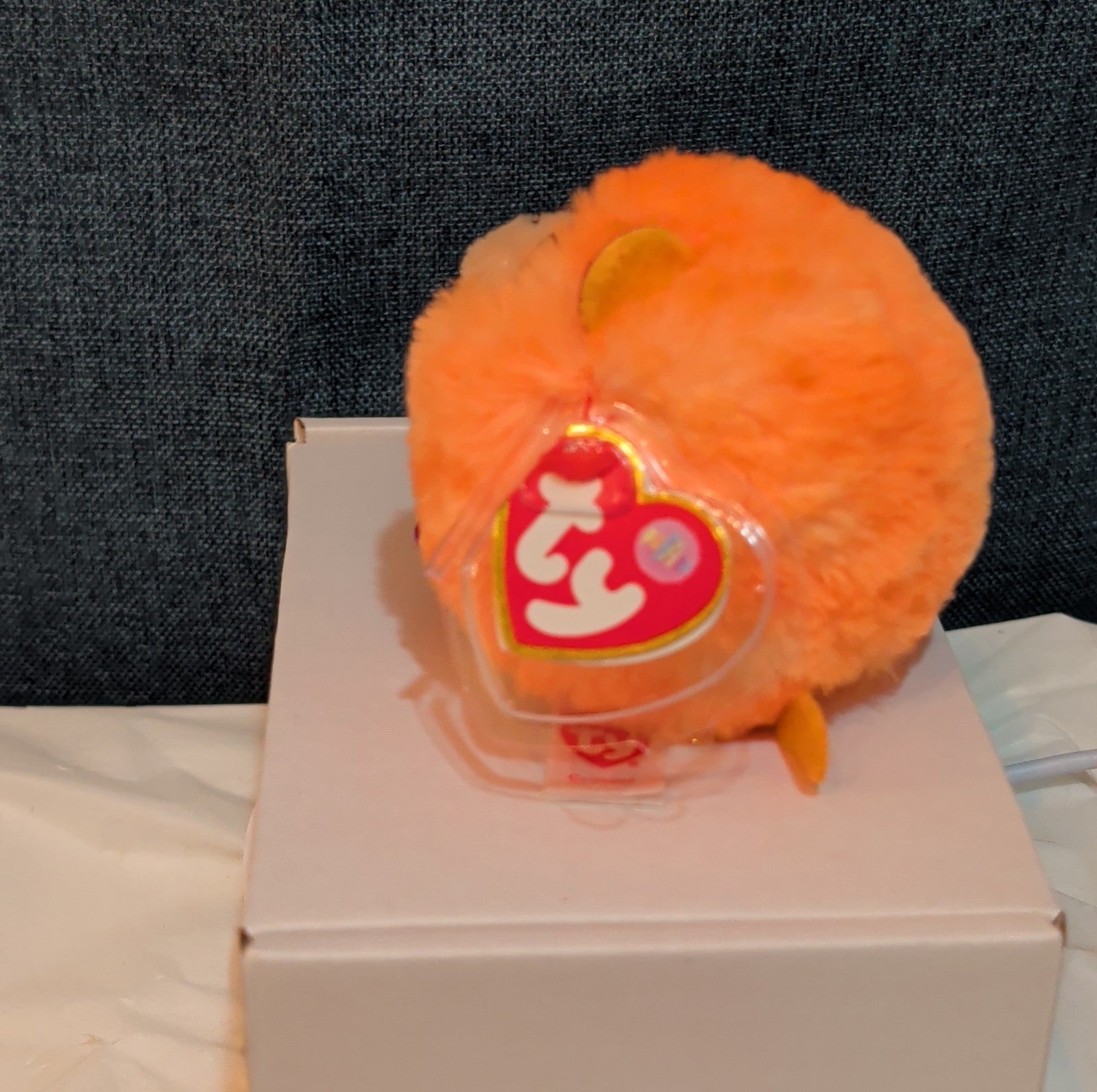 Ty Puffies Coconut The Monkey Plush Toy Orange 3" Glitter Eyes 2021 MWMT