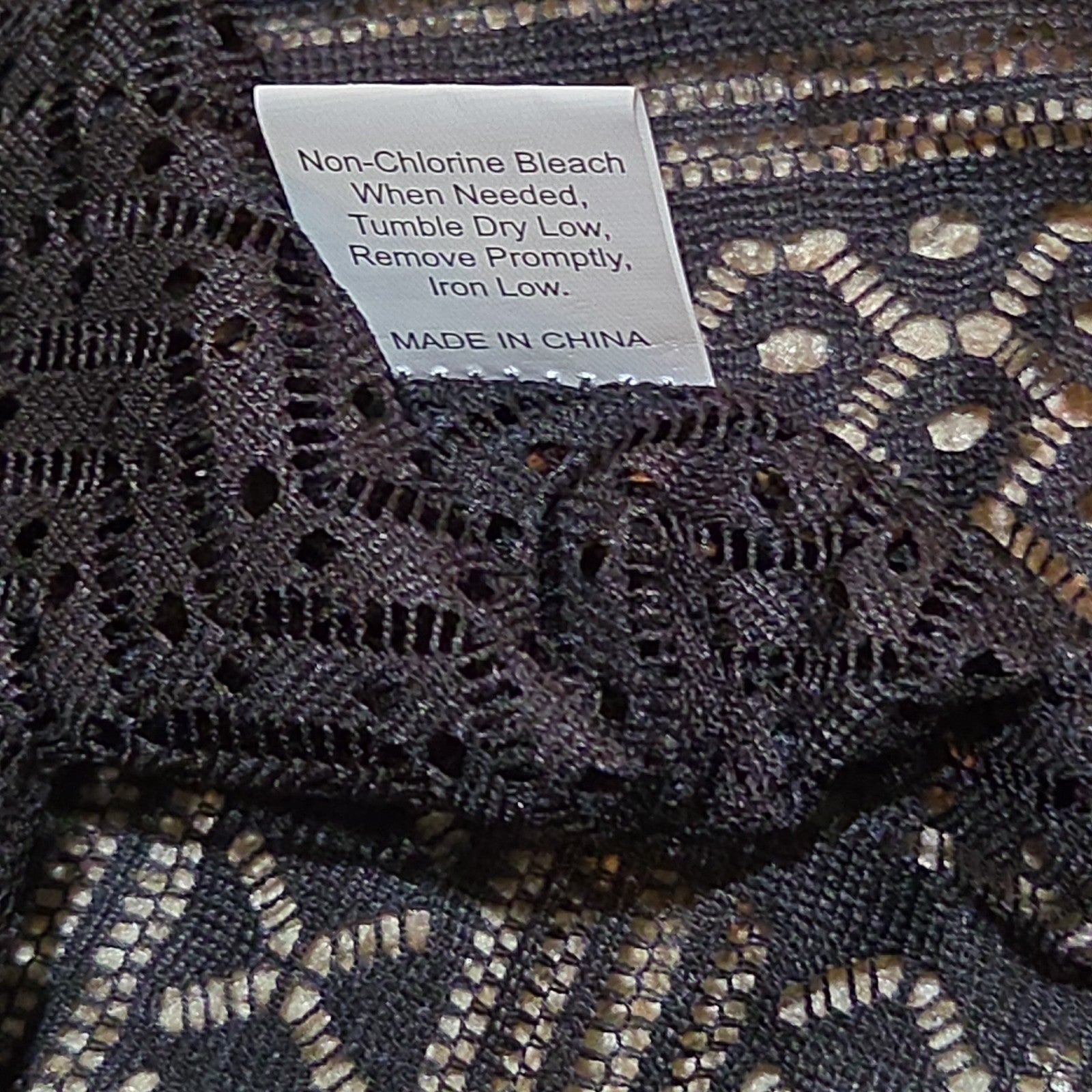 Black Lace Crochet Midi Tunic Dress Festival Whimsigoth XXL