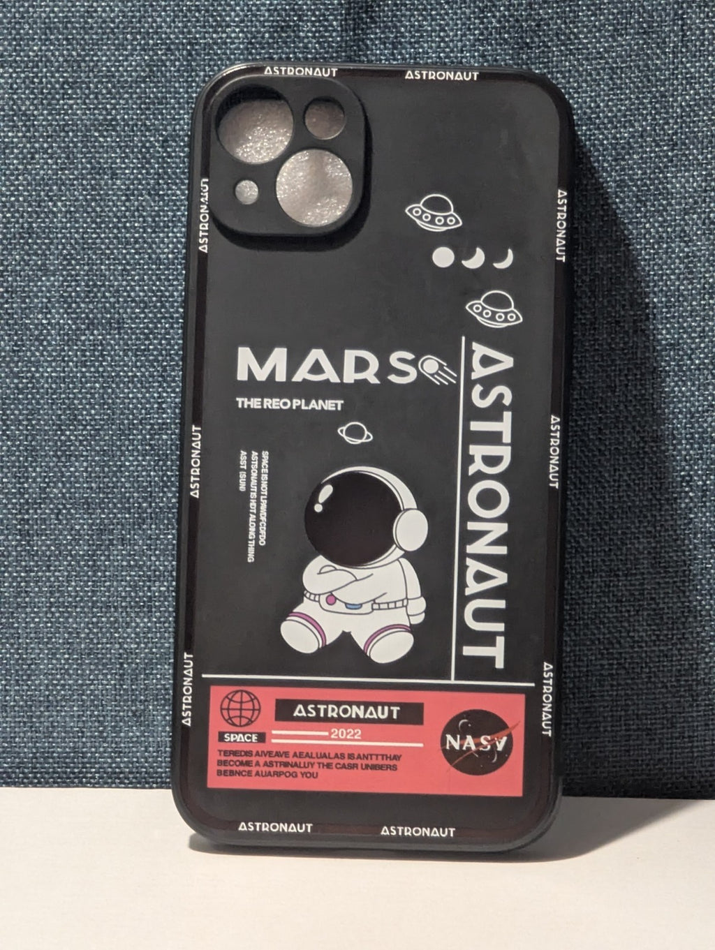 Astronaut Space Phone Case iPhone 14 Pro Max Slim Black TPU NASA Style Cover New