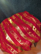I Love Jesus Satin Hair Bonnet Sleep Cap Red Gold Glitter OS Made in USA