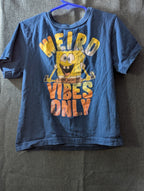 Nickelodeon SpongeBob SquarePants Shirt Boys Size 6 Weird Vibes Only Blue Tee