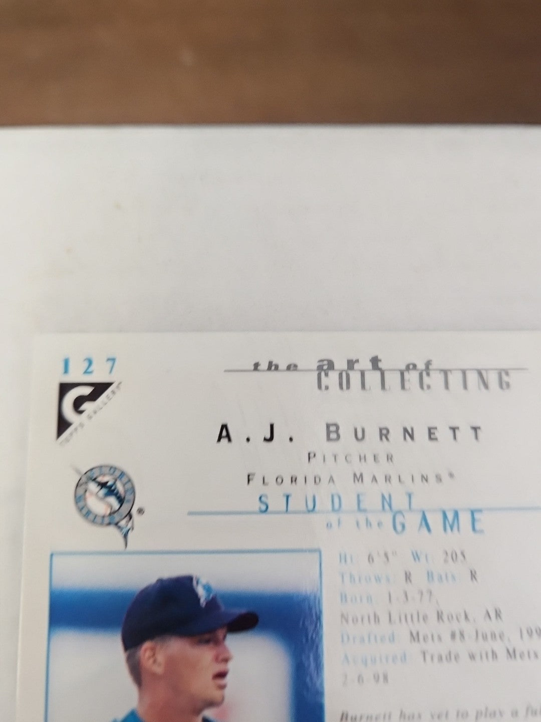 2000 Topps Gallery - Students of the Game A.J. Burnett #127