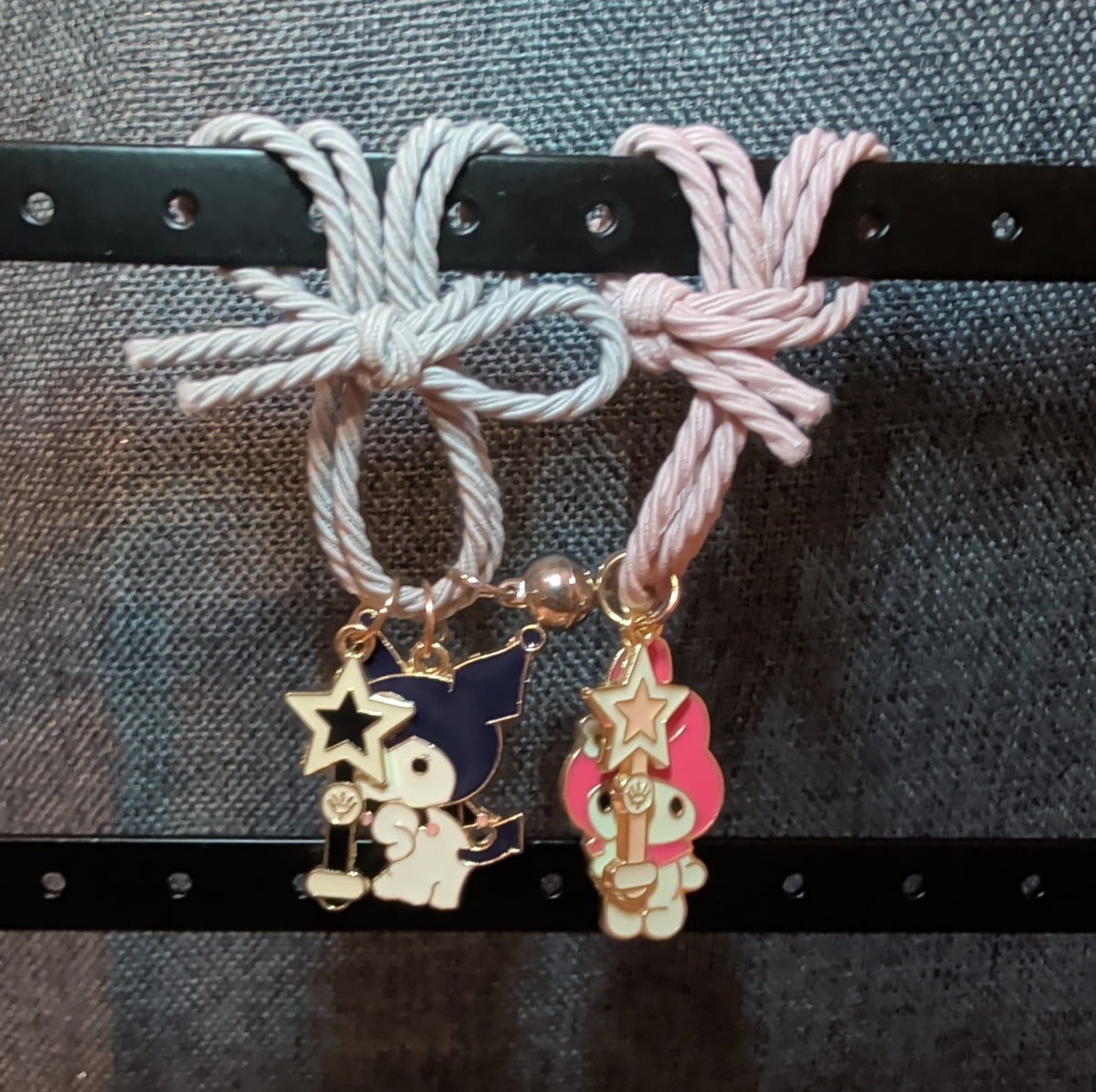 Kuromi My Melody Magnetic Friendship Bracelet Set Enamel Kawaii Y2K  OS