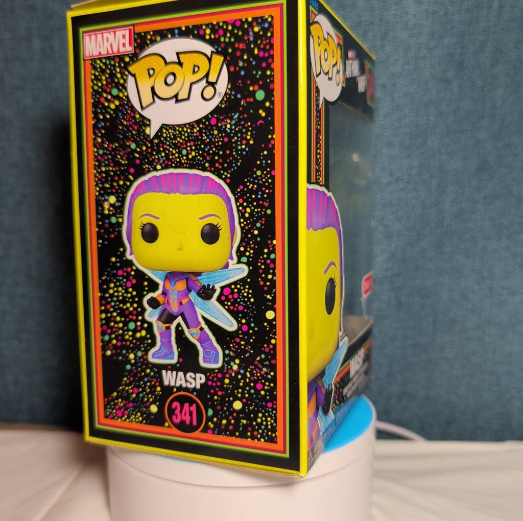 Funko Pop Marvel Infinity Saga Blacklight Wasp 341 Target Exclusive in Protector